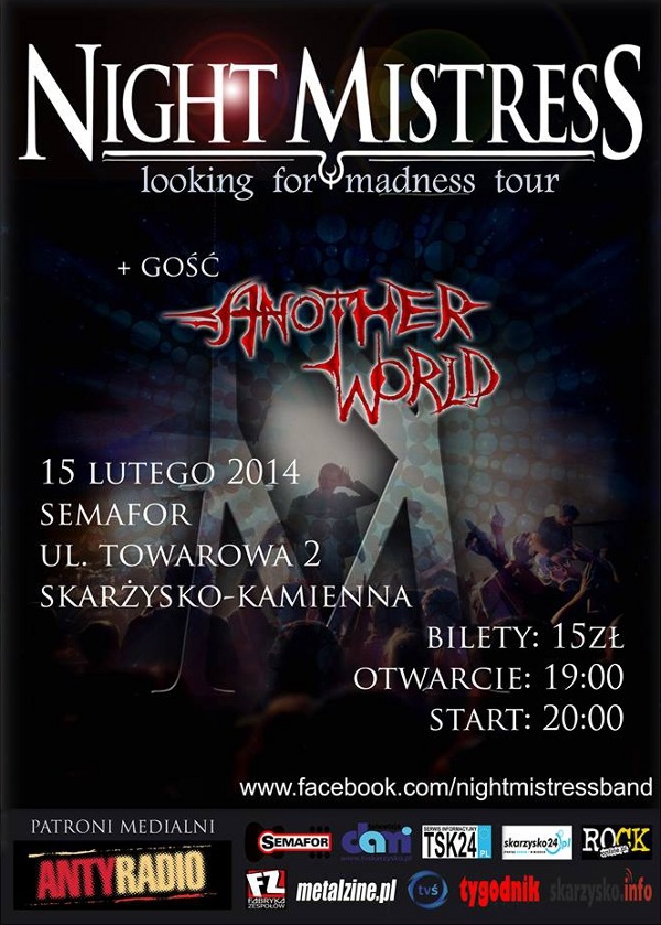 Night Mistress + Another World - koncert - Semafor - 15.02.2014