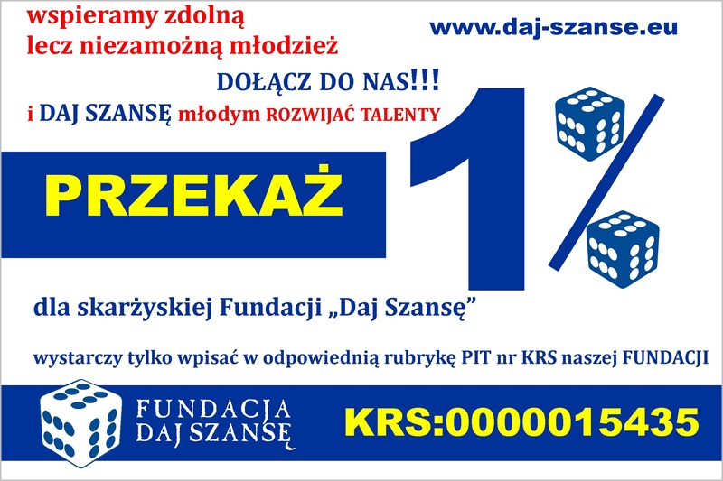 Przekazując 1% dla Fundacji Daj Szansę – rozliczysz za darmo PIT