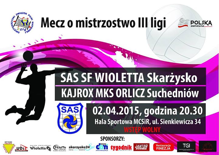 SAS SF Wioletta Skarżysko – Kajrox MKS Orlicz Suchedniów – MCSiR – 02.04.2015
