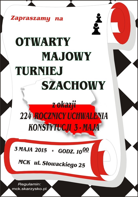 Otwarty Majowy Turniej Szachowy – Miejskie Centrum Kultury – 03.05.2015