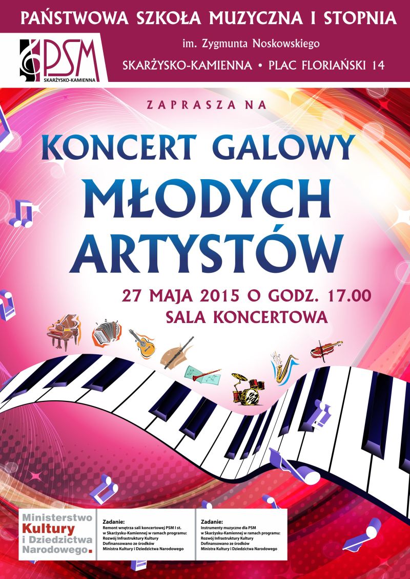 Koncert Galowy Młodych Artystów – Państwowa Szkoła Muzyczna – 27.05.2015