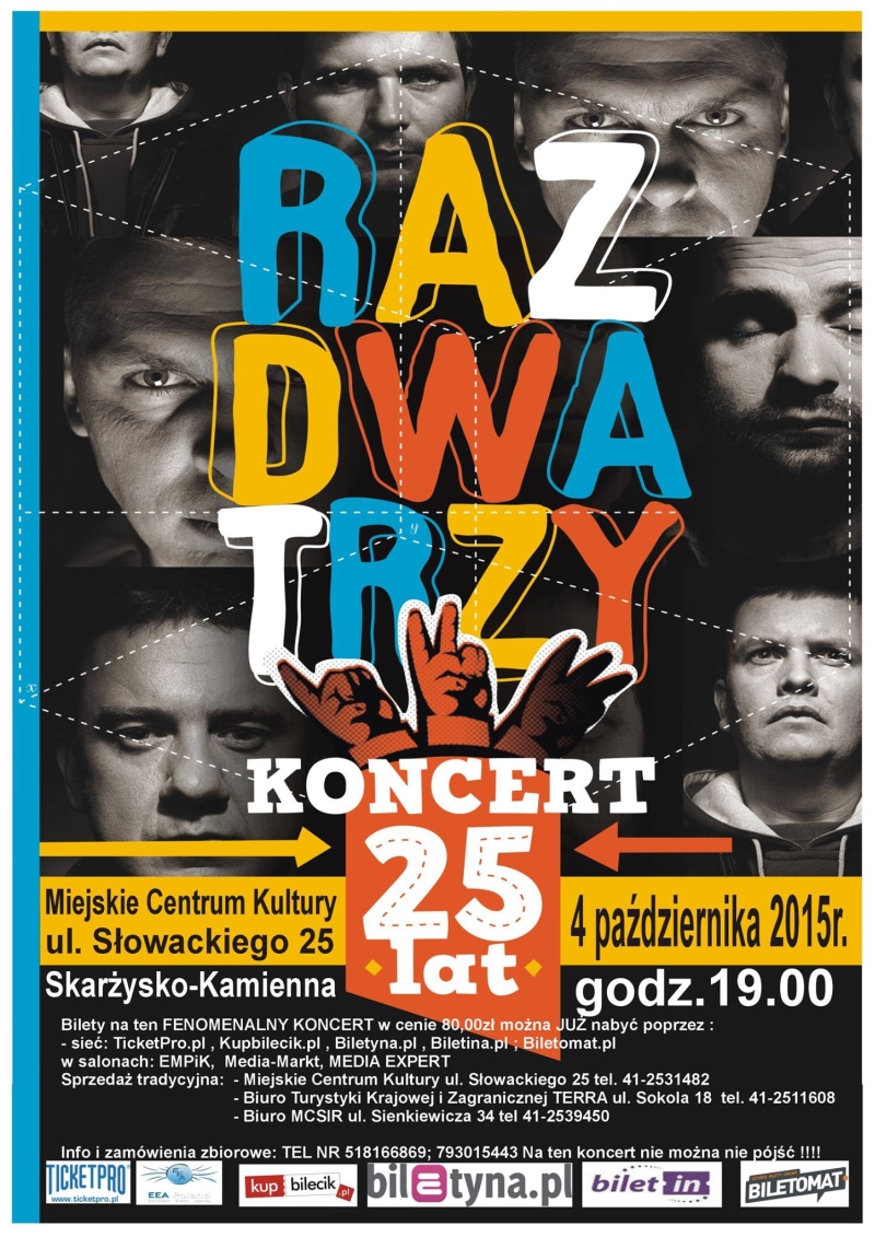 Raz Dwa Trzy – koncert na 25-lecie zespołu – MCK – 04.10.2015