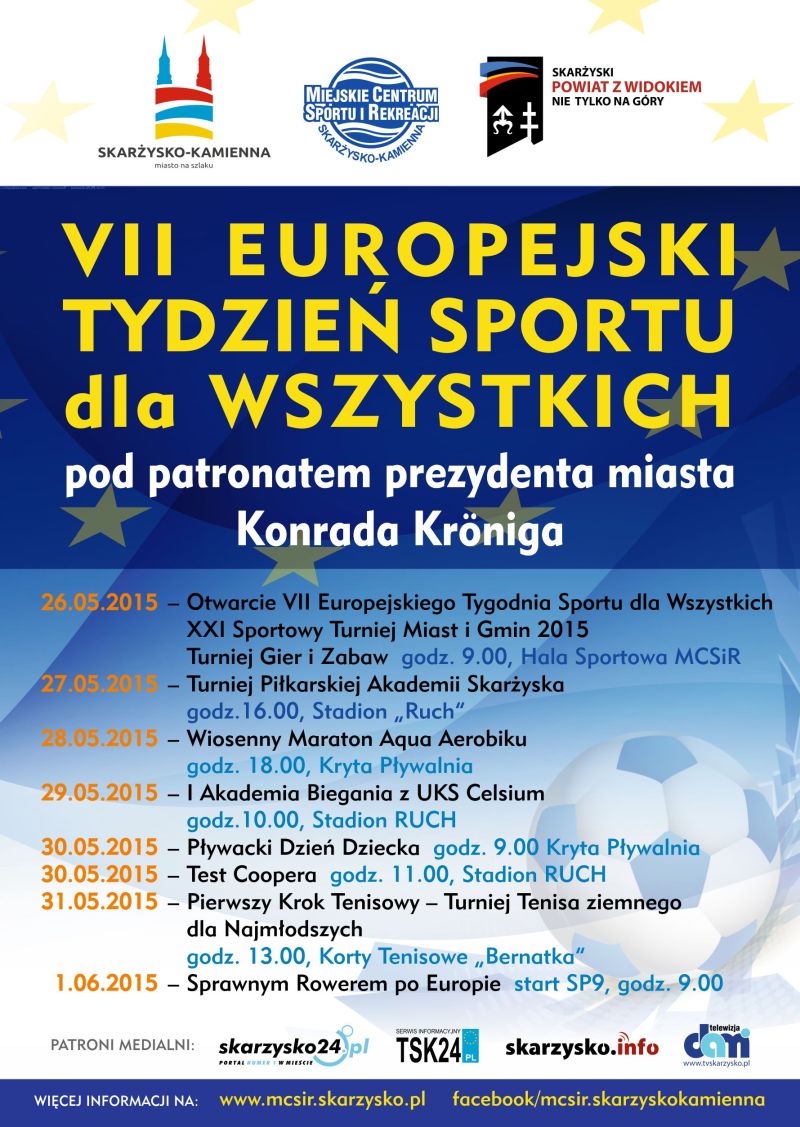 VII Europejski Tydzień Sportu dla Wszystkich – 26.05-01.06.2015