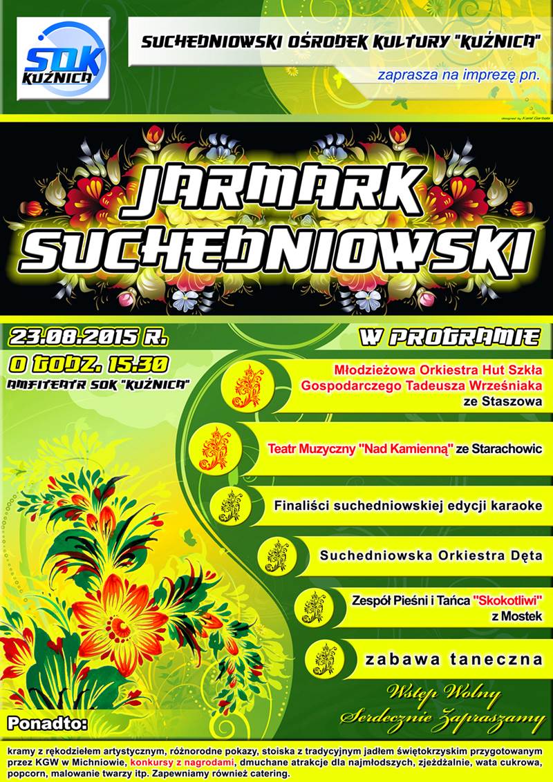 Jarmark Suchedniowski – Amfiteatr Suchedniowski Ośrodek Kultury Kuźnica – 23.08.2015