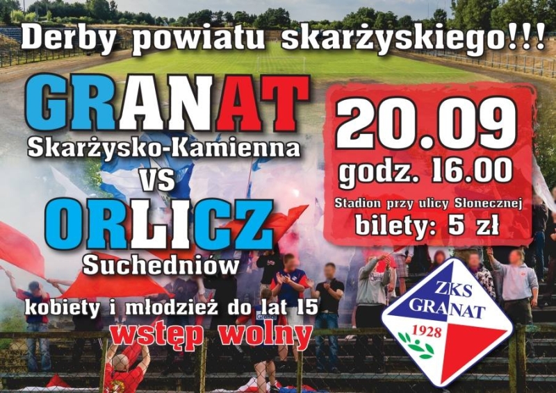 Granat Skarżysko – Orlicz Suchedniów – derby powiatu skarżyskiego – 20.09.2015