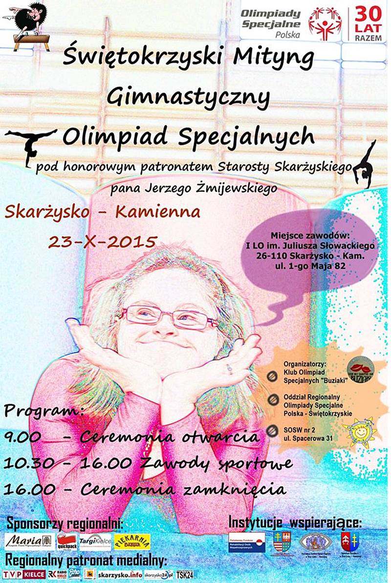Świętokrzyski Mityng Gimnastyczny Olimpiad Specjalnych – Hala I LO – 23.10.2015