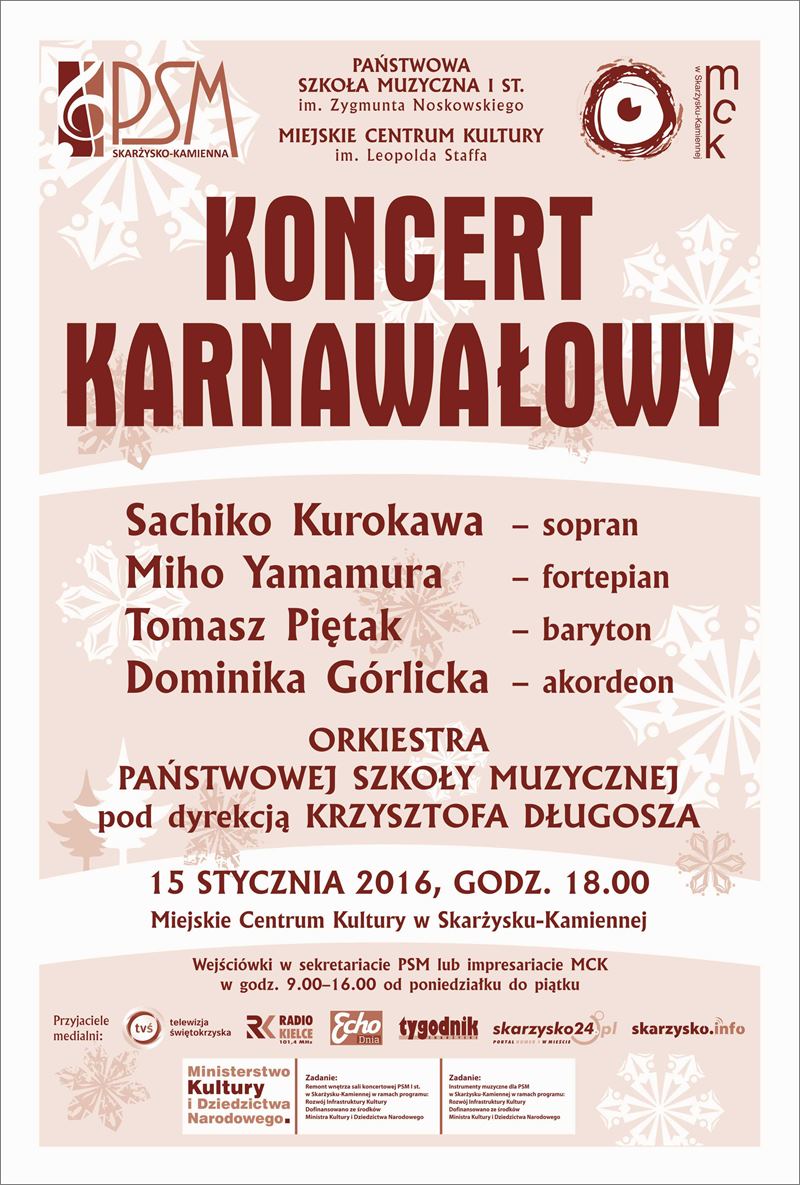 Koncert Karnawałowy – MCK – 15.01.2016