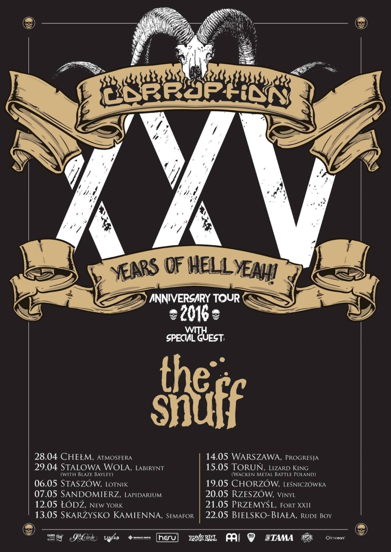 Corruption + The Snuff – XXV Years Of Hellyeah! – koncert – „Semafor” – 13.05.2016