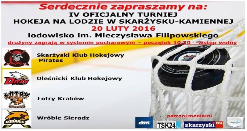IV Oficjalny Turniej Hokeja na lodzie w Skarżysku-Kamiennej – Lodowisko miejskie – 20.02.2016