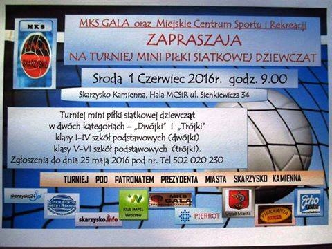 Turniej mini piłki siatkowej dziewcząt – MCSiR  – 01.06.2016
