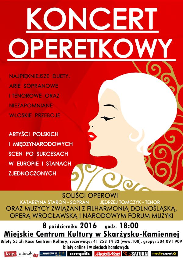 Koncert Operetkowy – MCK – 08.10.2016