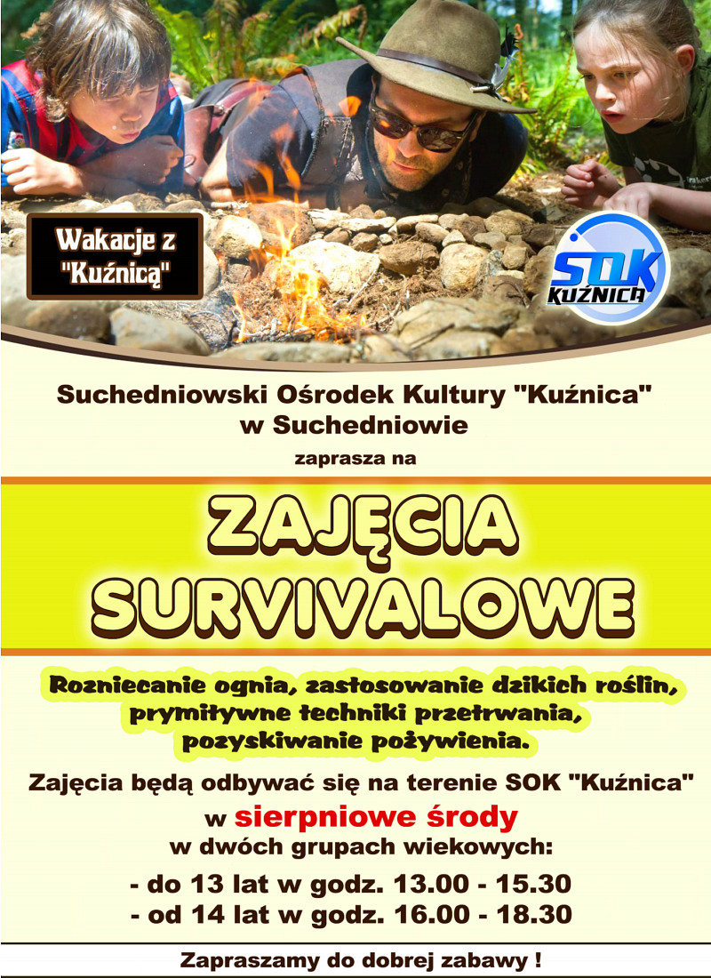 Zajęcia survivalowe – SOK Kuźnica Suchedniów – 03.08.2016