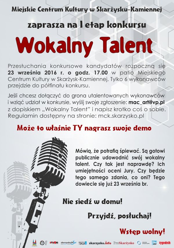 Wokalny talent – MCK – 23.09.2016