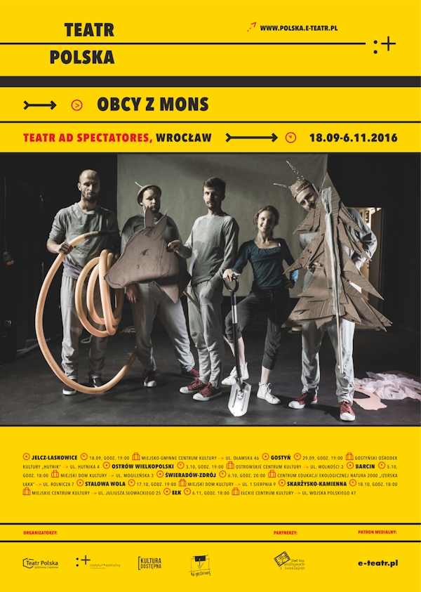 „Obcy z Mons” – spektakl Teatru Ad Spectatores z Wrocławia – MCK – 18.10.2016