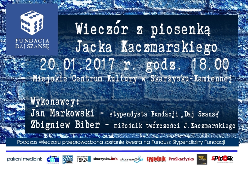 Wieczór z piosenkami Jacka Kaczmarskiego – koncert – MCK – 20.01.2017