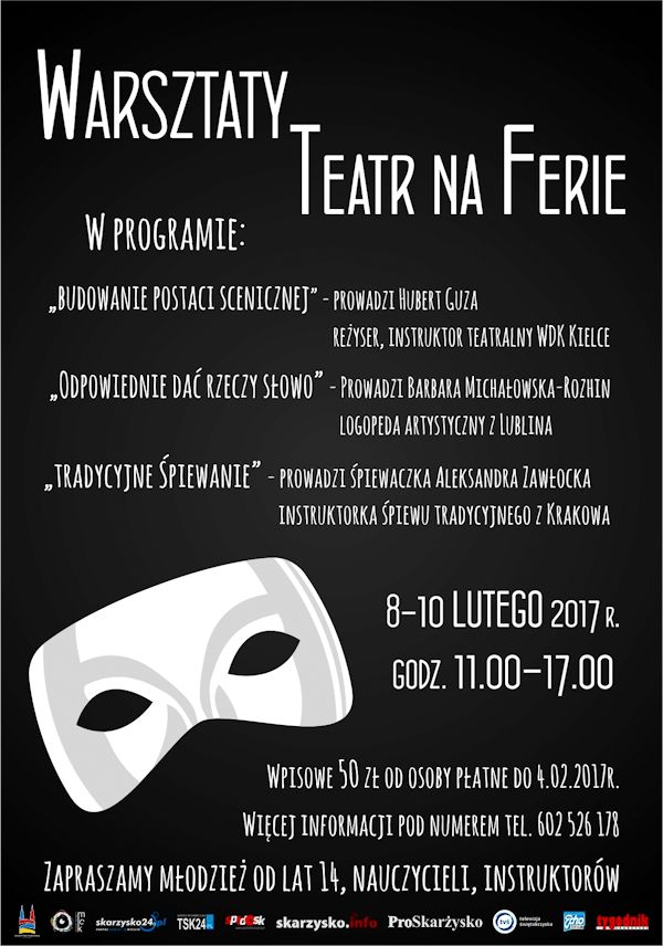 „Teatr na Ferie” – warsztaty – MCK – 08-10.02.2017
