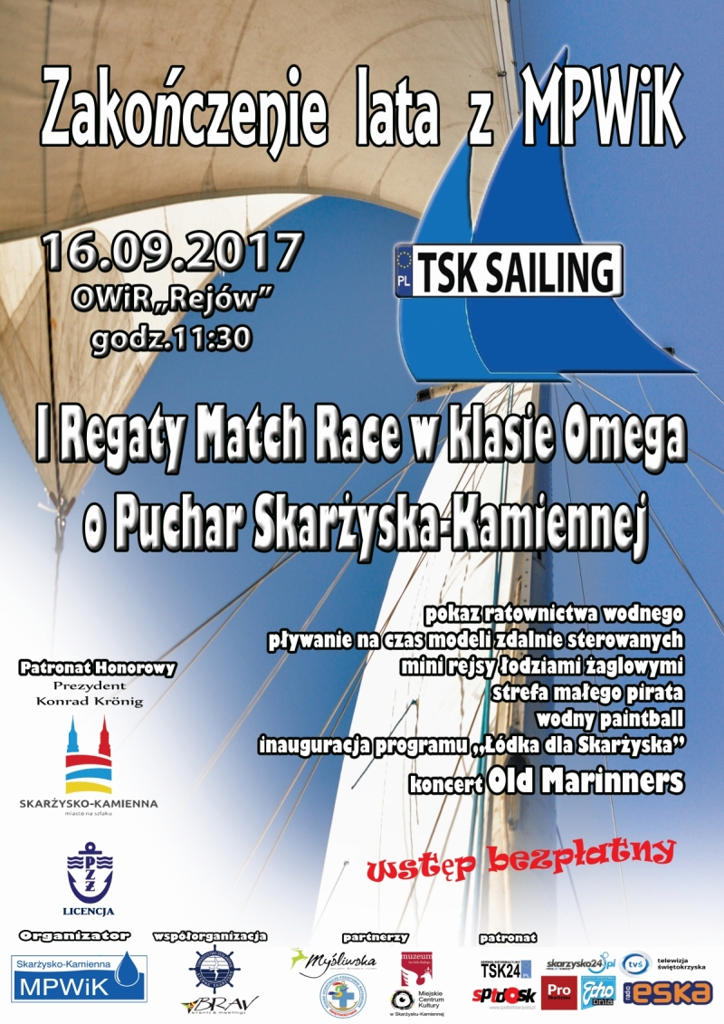 Zakończenie lata z MPWiK – regaty TSK SAILING – OWiR Rejów – 16.09.2017