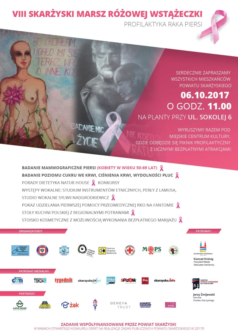 VIII Marsz Różowej Wstążeczki – Planty – Miejskie Centrum Kultury – 06.10.2017