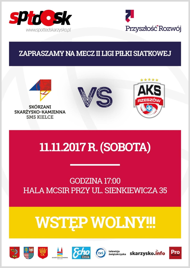 Skórzani Skarżysko-Kamienna/SMS Kielce – AKS V LO Rzeszów – Hala MCSiR – 11.11.2017