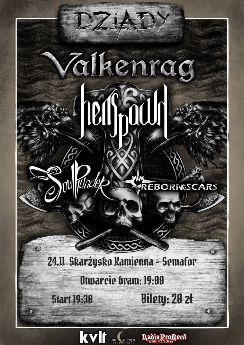 Valkenrag + Hellspawn + Soul Plunder + Reborn of Scars  – Klub Semafor – 24.11.2017