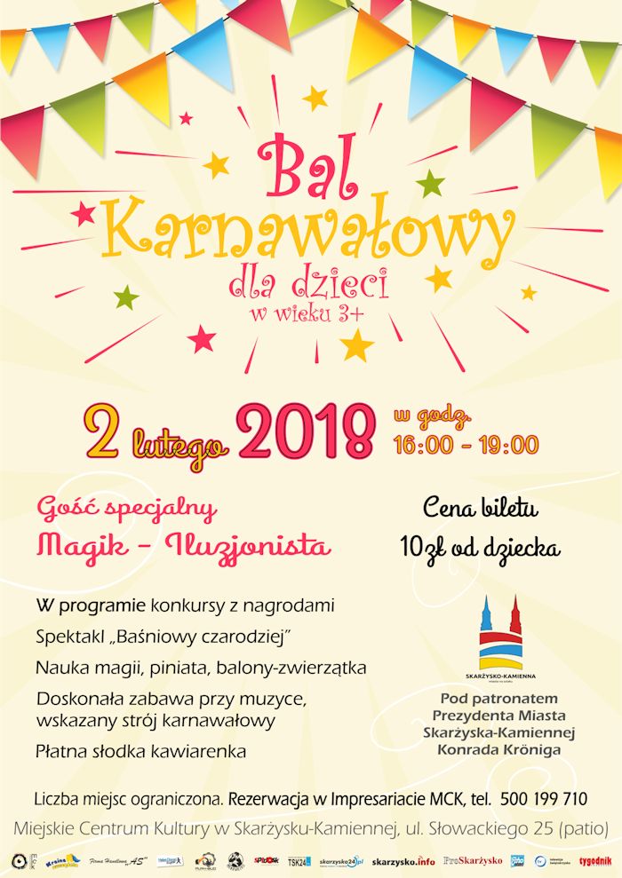 Bal Karnawałowy dla dzieci – MCK – 02.02.2018