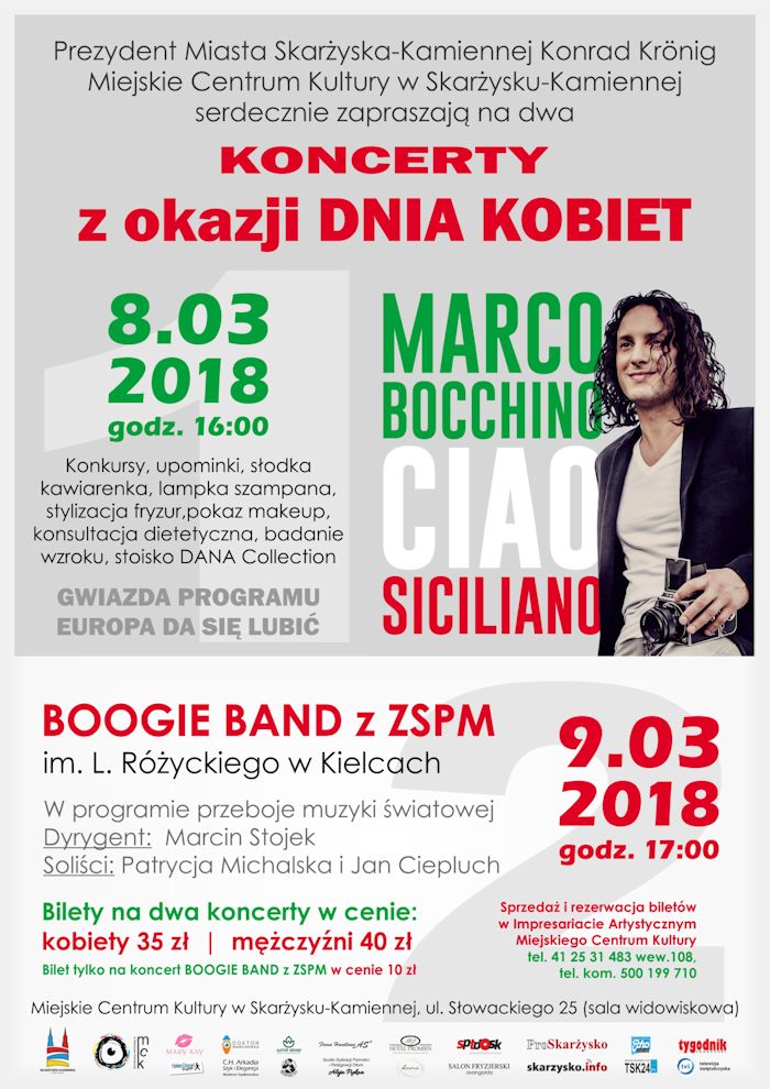 Koncerty z okazji Dnia Kobiet – MCK – 08-09.03.2018