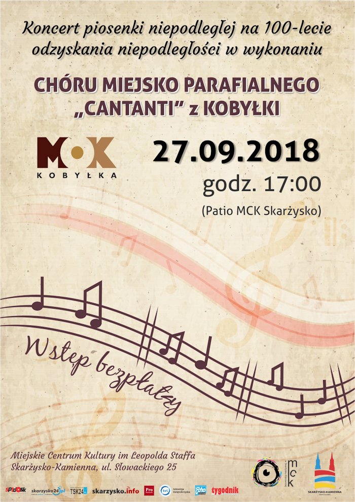 Koncert Chóru CANTANTI – MCK – 30.09.2018