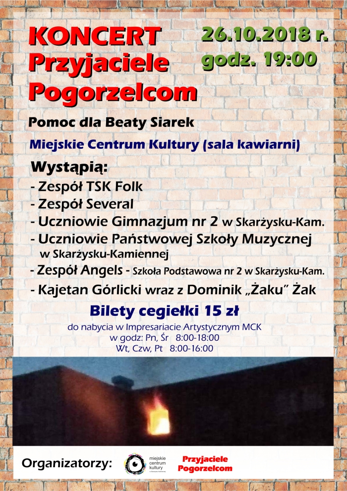 Przyjaciele Pogorzelcom – MCK – 26.10.2018
