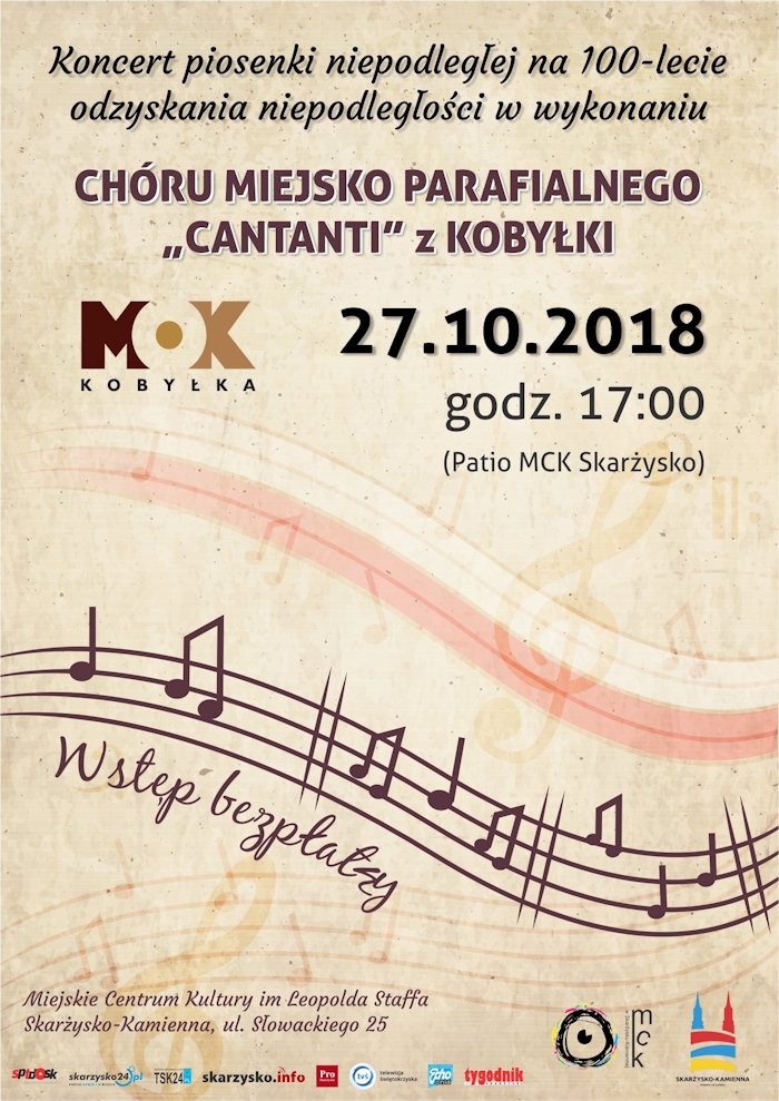 Koncert Chóru CANTANTI – MCK – 27.10.2018
