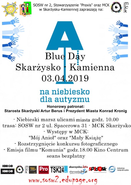 Blue Day – na niebiesko dla autyzmu – Skarżysko-Kamienna – 03.04.2019