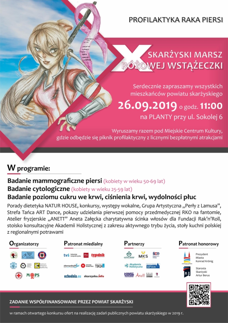 X Marsz Różowej Wstążeczki – Planty – Miejskie Centrum Kultury – 26.09.2019