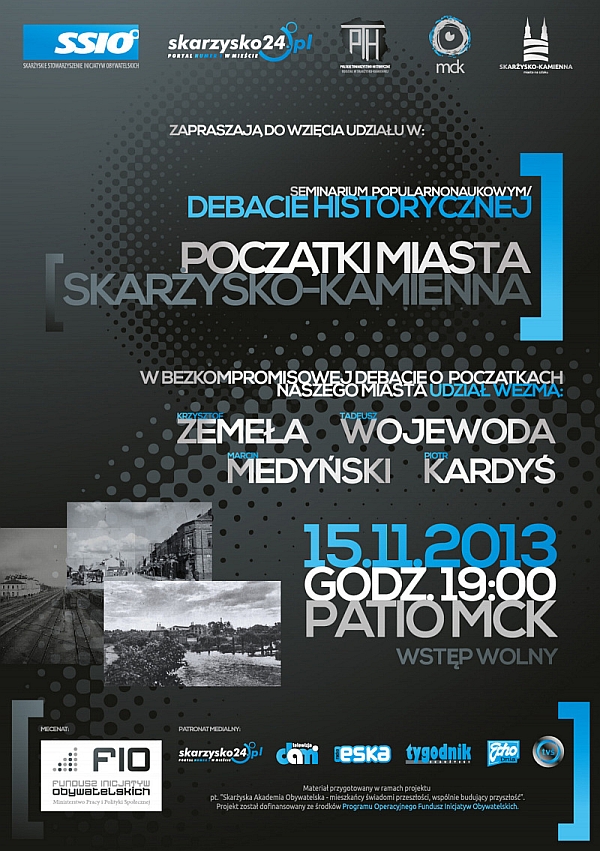 Początki Miasta Skarżysko-Kamienna - debata historyczna - MCK- 15.11.2013
