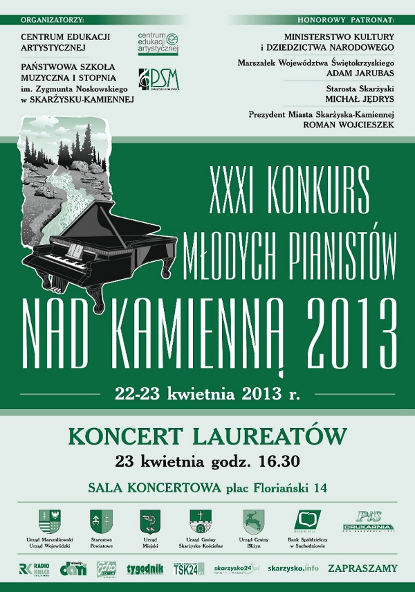 XXXI Konkurs Młodych Pianistów Nad Kamienną 2013