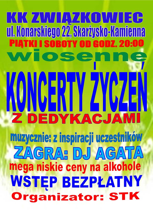 Wiosenny Koncert Życzeń z dedykacjami – Klub Kolejarza Związkowiec – 14.03.2014