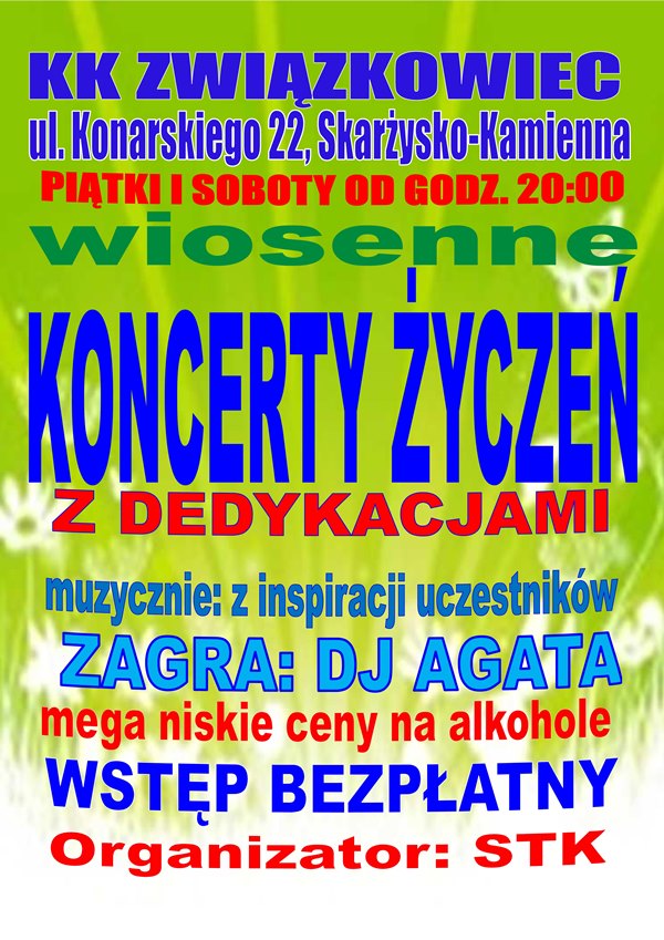 Wiosenny Koncert Życzeń z dedykacjami – Klub Kolejarza Związkowiec – 22.03.2014