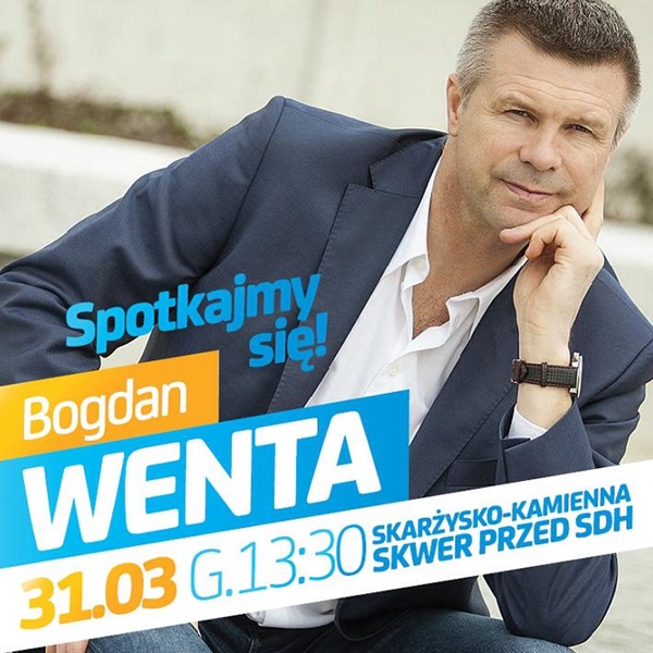 Spotkanie wyborcze z Bogdanem Wentą – skwer przy DH Lewiatan-Bartek – 31.03.2014 r.