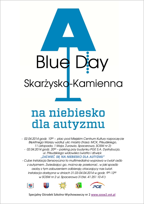 Blue Day – na niebiesko dla autyzmu – Skarżysko-Kamienna – 02.04.2014