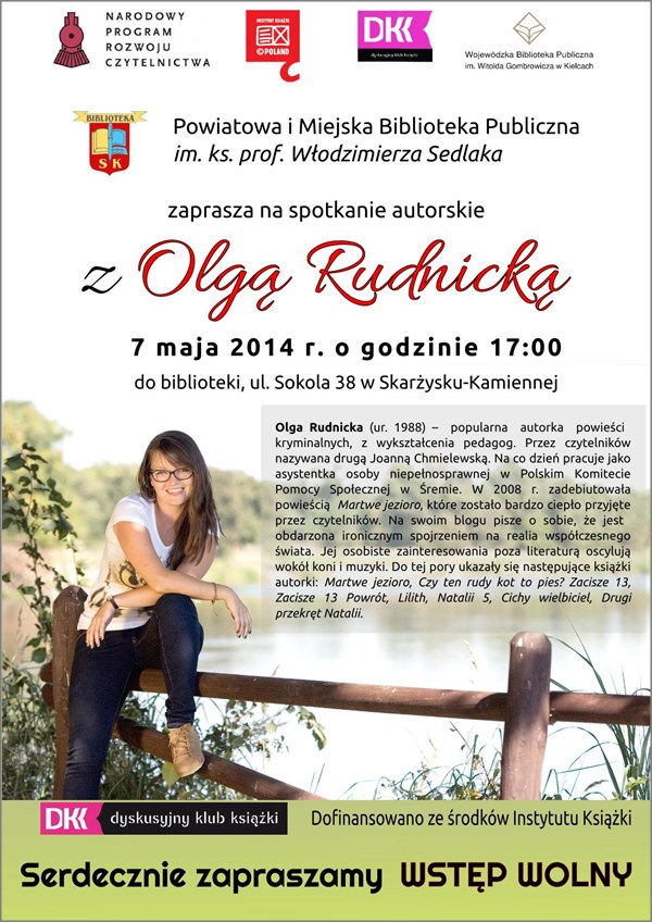 Spotkanie z pisarką Olgą Rudnicką – Powiatowa i Miejska Biblioteka Publiczna – 07.05.2014