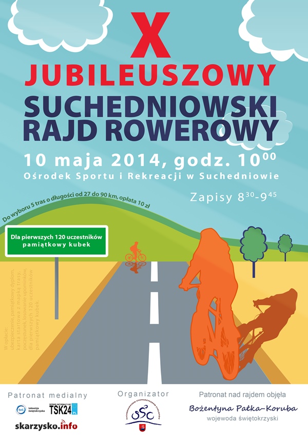 X Suchedniowski Rajd Rowerowy „Góry Świętokrzyskie 2014” – OSiR Suchedniów – 10.05.2014