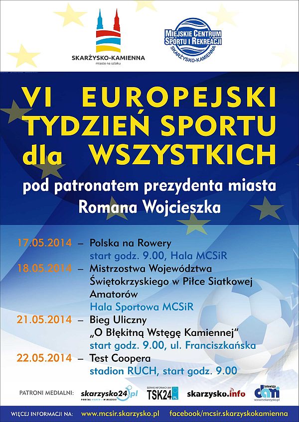 VI Europejski Tydzień Sportu dla Wszystkich - 17-22.05.2014 r.