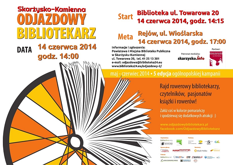 Odjazdowy Bibliotekarz – rajd rowerowy – 14.06.2014 r. – Biblioteka, ul Towarowa – Rejów