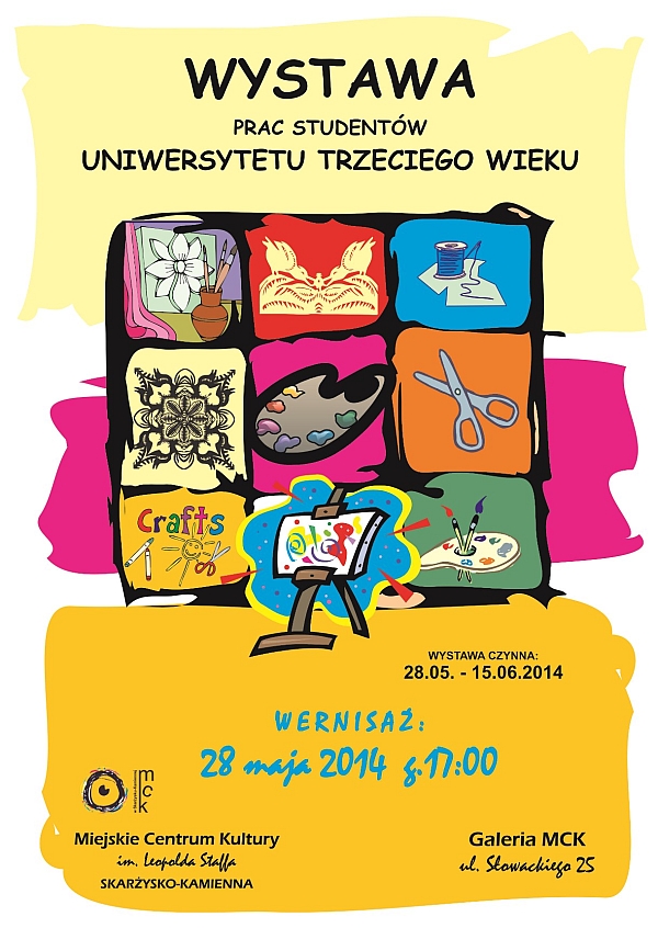 Wystawa prac studentów Uniwersytetu Trzeciego Wieku - MCK - 28.05-15.06.2014 r.