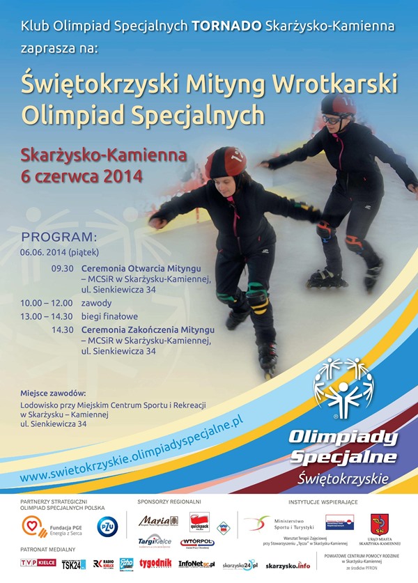 Świętokrzyski Mityng Wrotkarski Olimpiad Specjalnych – Lodowisko Miejskie – 06.06.2014