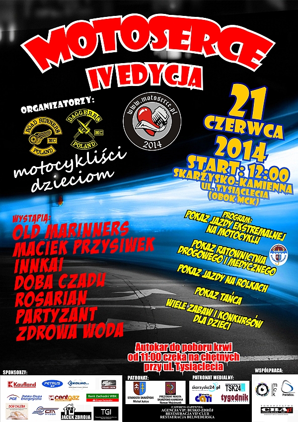 Motoserce - IV edycja - 21.06.2014 r. - ul. Tysiąclecia (obok Placu Staffa)