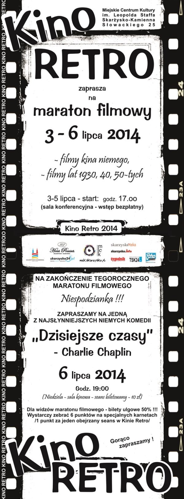 Kino RETRO – maraton filmowy – MCK – 3-6.07.2014 r.