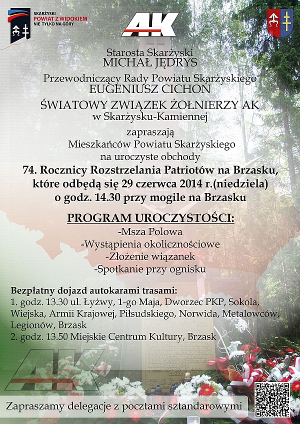 Uroczystości rocznicowe na Brzasku - Mogiła na Brzasku - 29.06.2014 r.