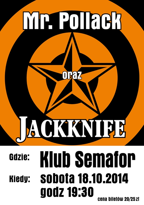 Mr.Pollack + Jackknife – koncert – Klub Semafor – 18.10.2014 r.