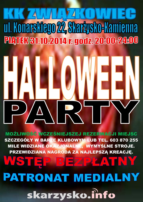 Halloween Party – Klub Kolejarza Związkowiec – 31.10.2014 r.