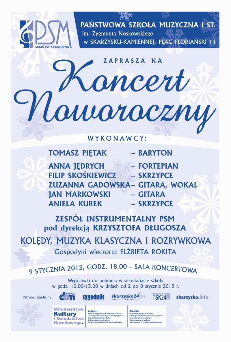 Koncert Noworoczny - Państwowa Szkoła Muzyczna - 09.01.2015 r.