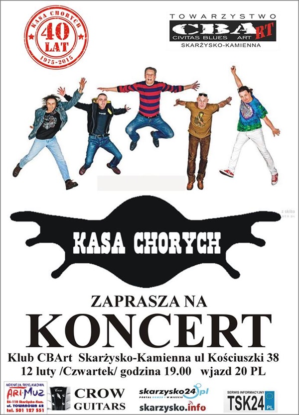 Kasa Chorych – koncert – klub CBArt - 12.02.2015